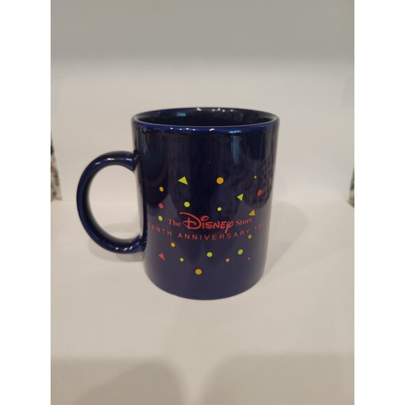 Disney Store 10th Anniversary A Decade of Dreams Blue Ceramic Mug Mickey Pluto - Picture 4 of 7